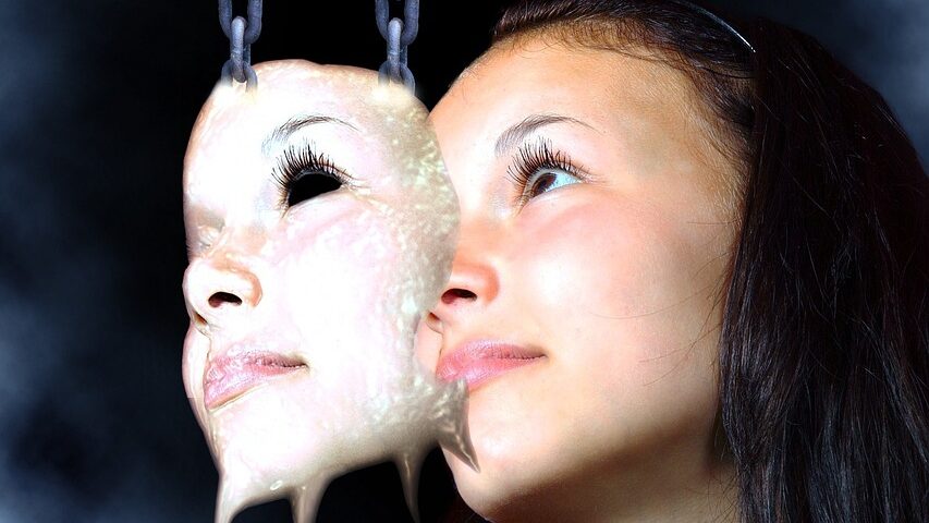 woman, mask, face, soul, identity disorder, to be alone, recognize, emotional, ego, interpretation, memory, ego, ego, ego, ego, ego